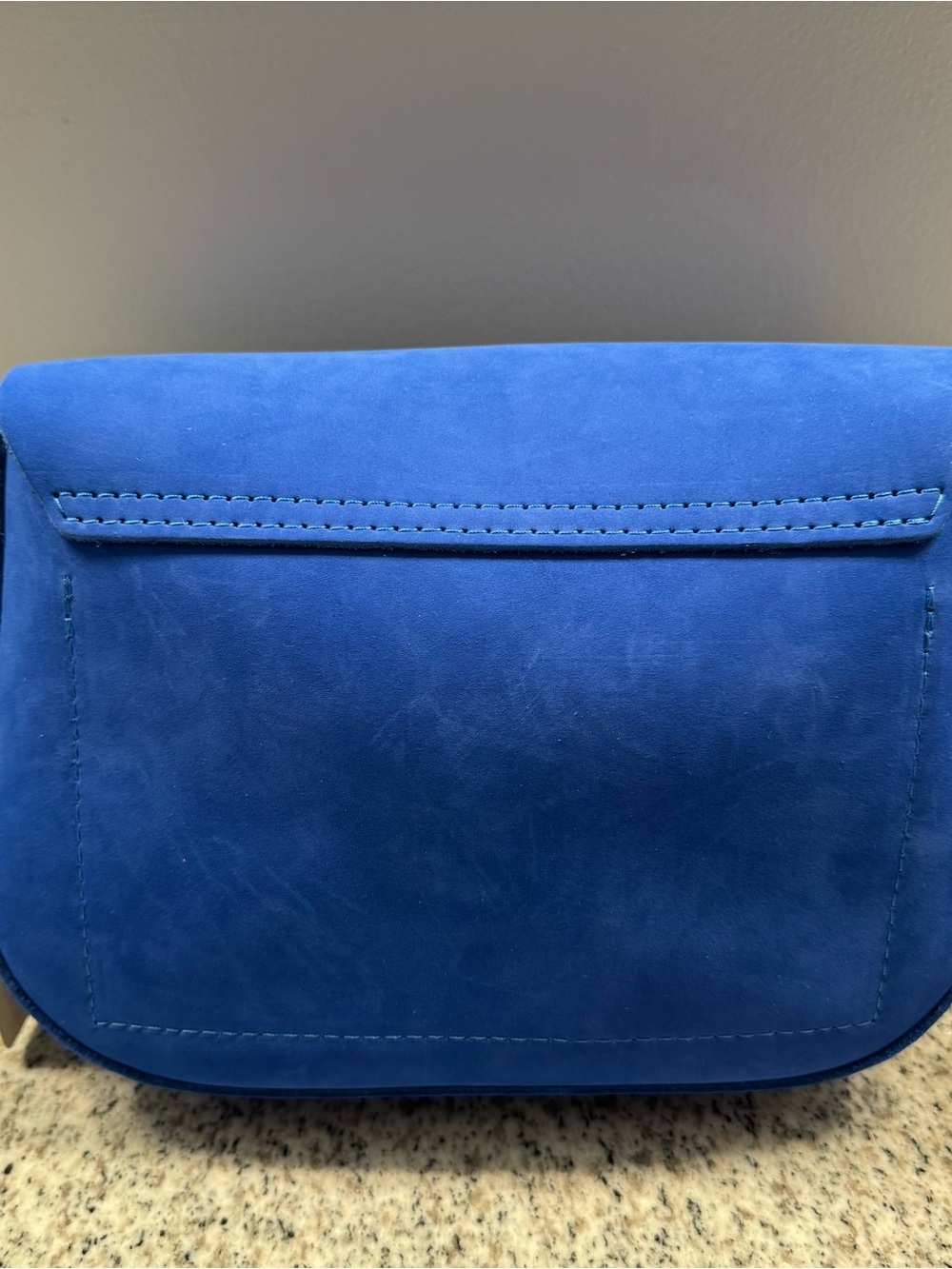 Portland Leather Blue Joy Large Monaco Crossbody - Picture 3 of 8